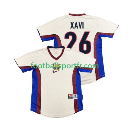 Tenue FC Barcelone XAVI 26 1999 Retro Exterieur 1998 Maillot de Foot